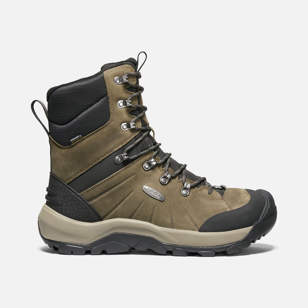 Bottes de Randonnée Keen Homme Vert Olive/Noir | Revel Iv Haute Polar | BWKDU-3267